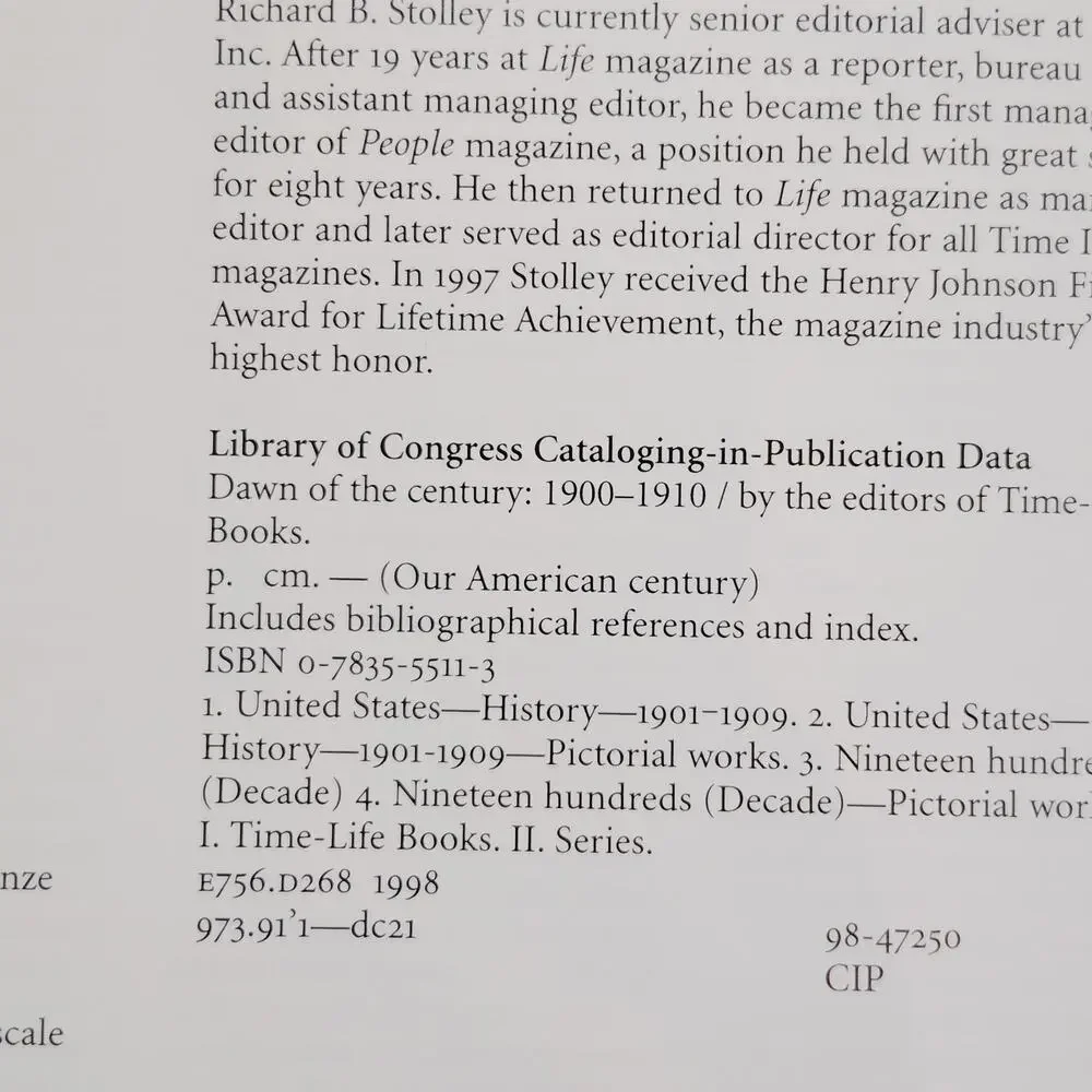 Dawn of the Century 1900–1910 Our American Century Time Life 1999 Hardcover, LN